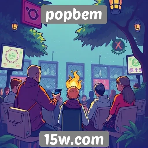Interação da comunidade no site de jogos popbem